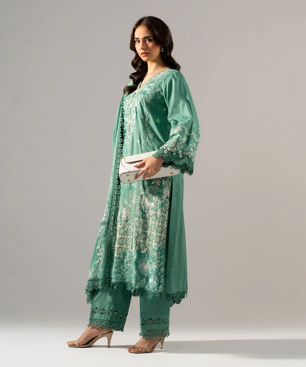 3 Piece - Embroidered Jacquard Suit