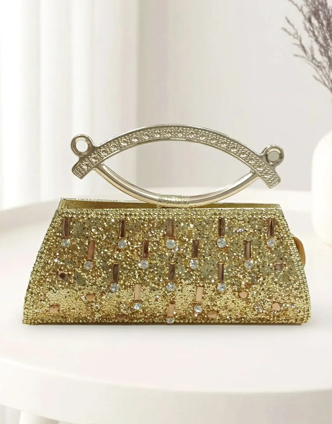 Stylish Golden Clutch Purse for Women