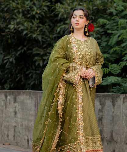 3 Piece - Embroidered Silk Suit
