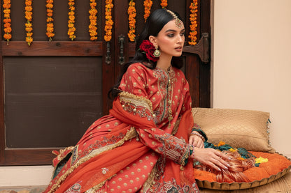 3 Piece - Embroidered Silk Suit