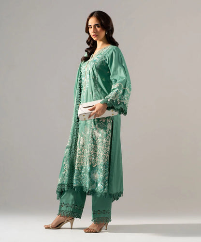 3 Piece - Embroidered Jacquard Suit