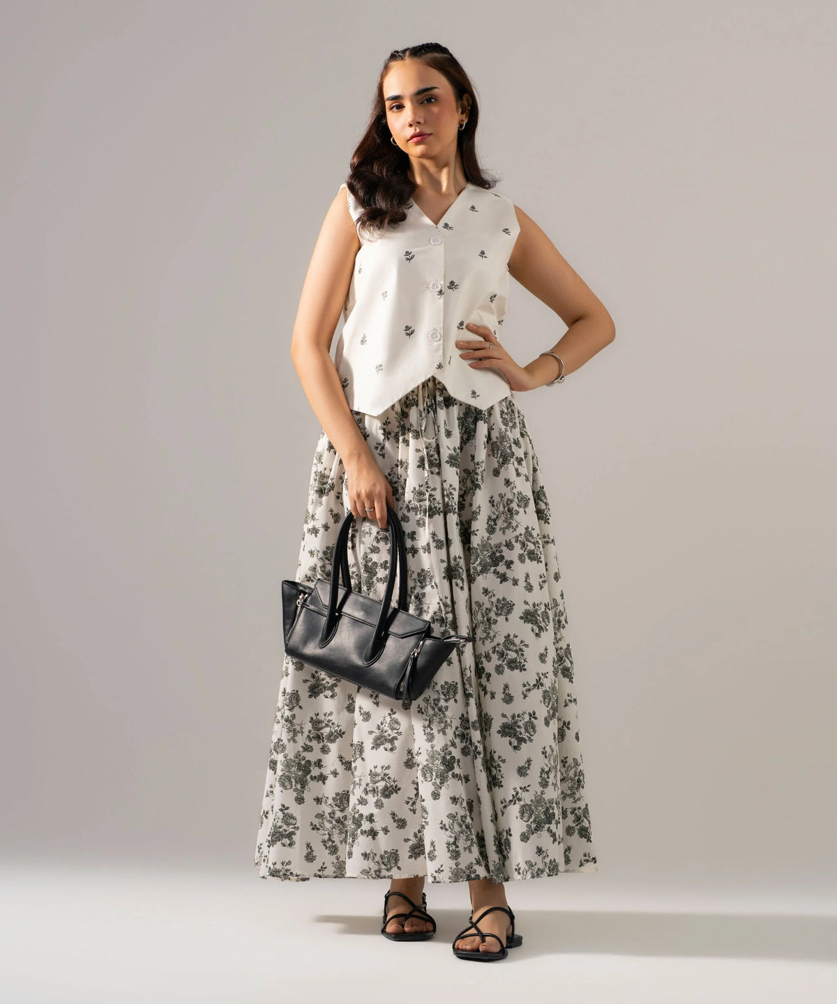 Printed Poplin Top