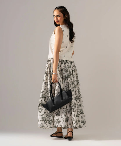 Printed Poplin Top