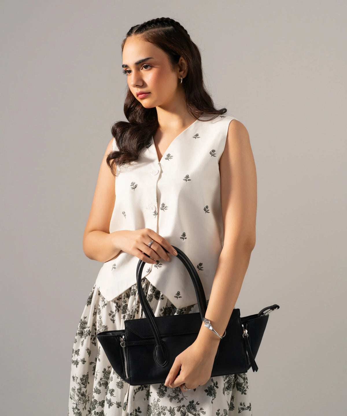 Printed Poplin Top