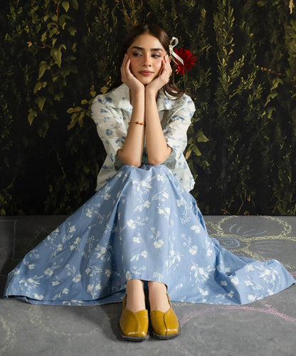 Printed Poplin SkirtPrinted Poplin Skirt
