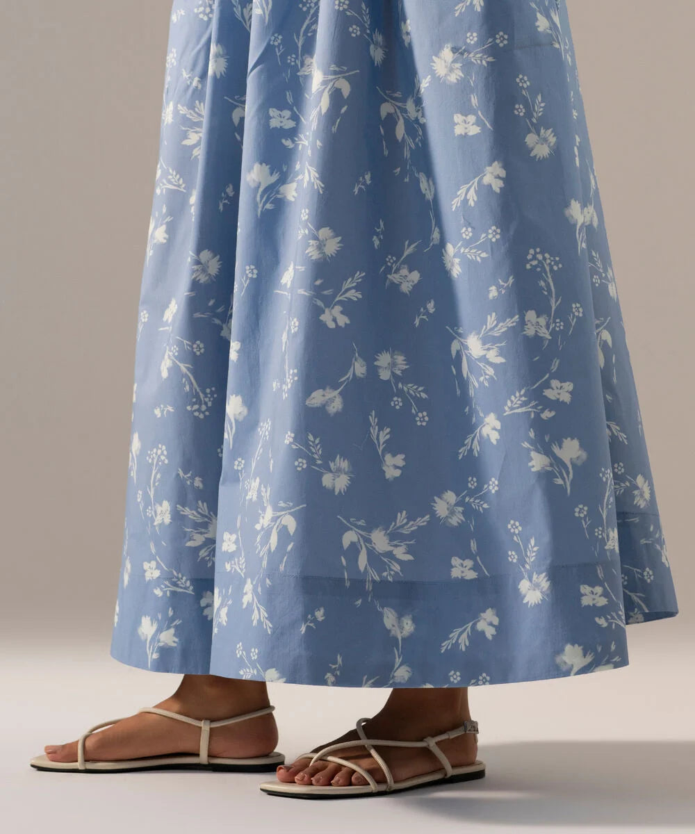 Printed Poplin SkirtPrinted Poplin Skirt