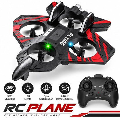 RC Plane 360° Stunt Flip Remote Control Aircraft with LED Lights & Gyro Stabilization