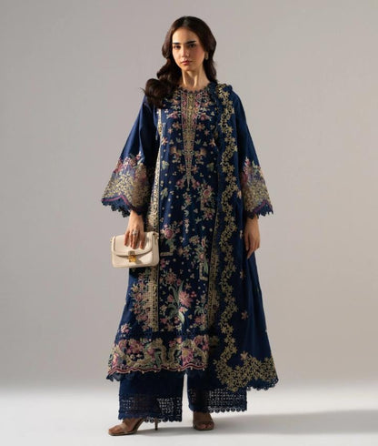 3 Piece - Embroidered Jacquard Suit