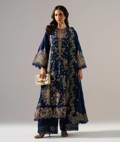 3 Piece - Embroidered Jacquard Suit
