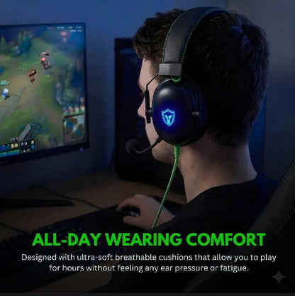 Black Shark V2 RGB Gaming Headset with Mic – Noise Cancelling & LED Lights