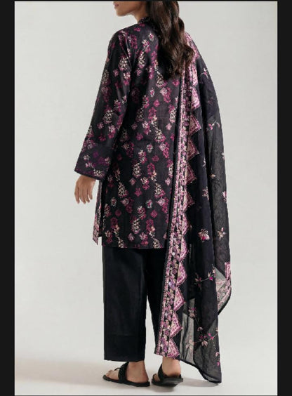 Saya Unstitched Printed Premium Lawn 3 Piece Unstitched Fabric For Women - Suit For Women - Lawn Dupatta - Essential Collection - Summer 2026
