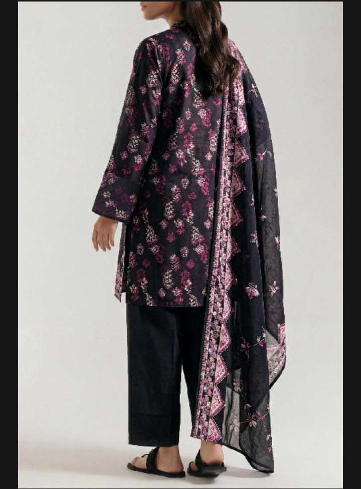 Saya Unstitched Printed Premium Lawn 3 Piece Unstitched Fabric For Women - Suit For Women - Lawn Dupatta - Essential Collection - Summer 2026