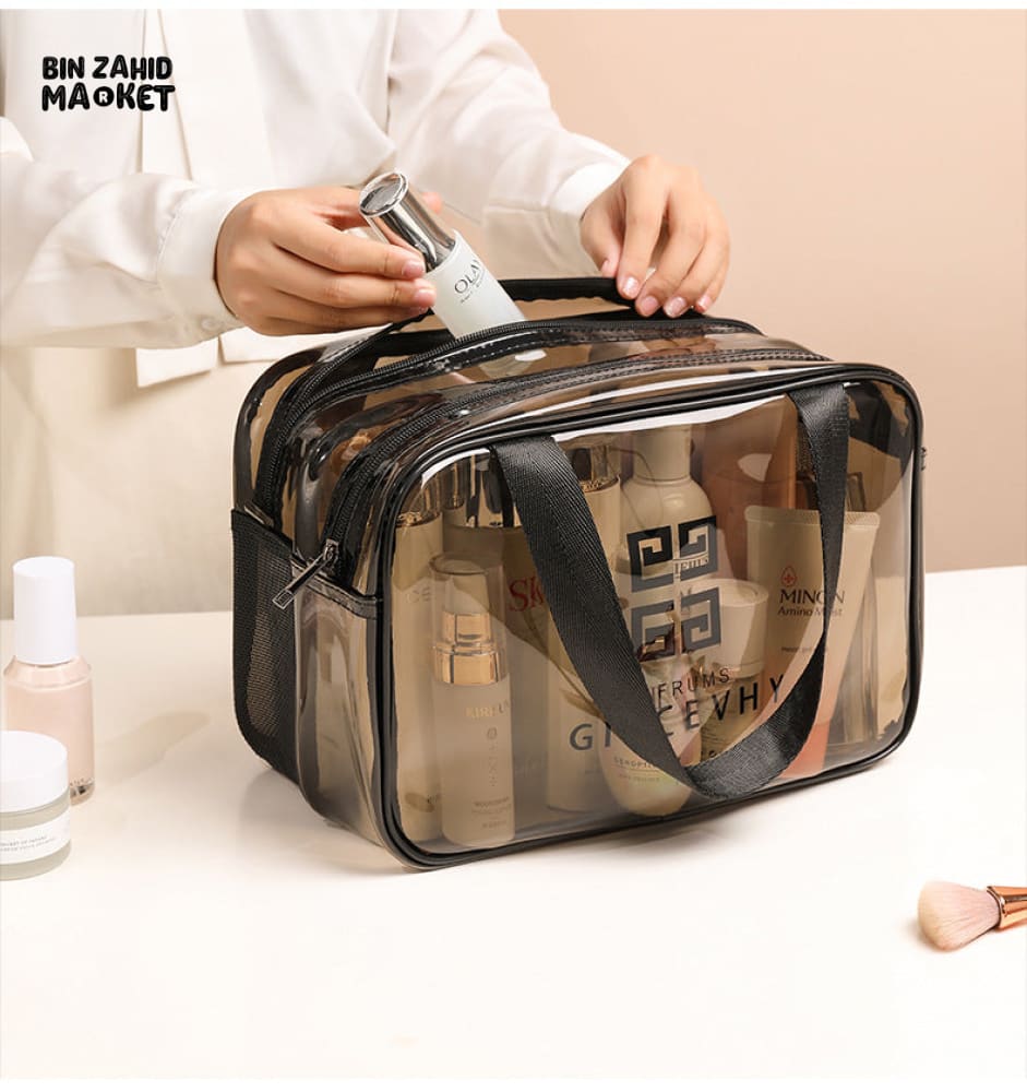 DUAL LAYER WATERPROOF COSMETIC BAG