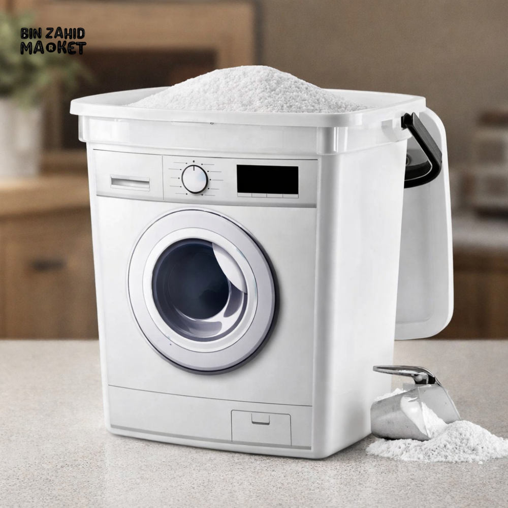 MINI WASHING MACHINE DETERGENT STORAGE CONTAINER