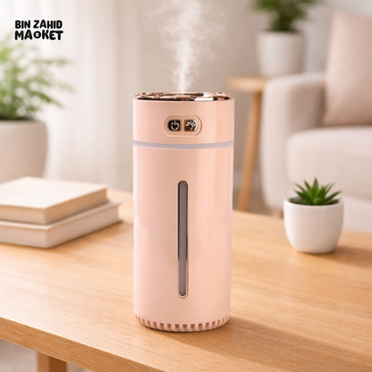 PORTABLE CAR AIR HUMIDIFIER – USB MIST MAKER WITH RGB LED MOOD LIGHT