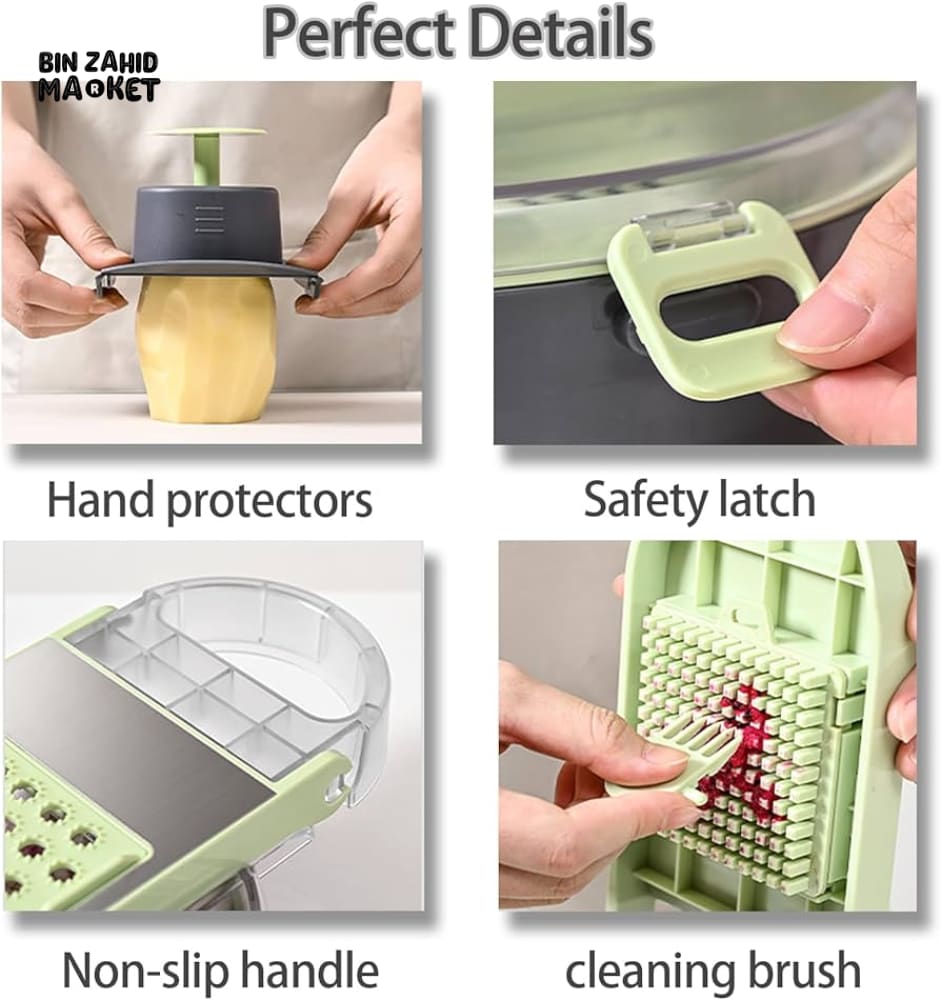VEGETABLE CHOPPER & SLICER WITH DRAINING BASKET – ASSORTED COLORS